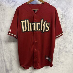 Majestic Arizona Diamondbacks Willie Bloomquist Jersey Mens Large Red USA